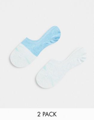 CK jeans eva 2 pack logo liner socks in aqua
