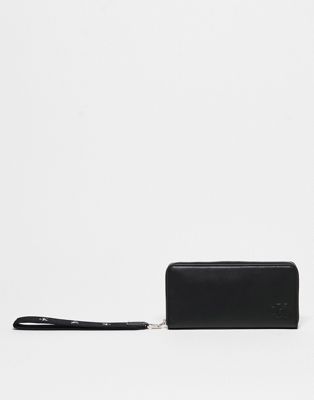 CK Jeans leather purse in black - ASOS Price Checker