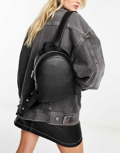 Micro leather sale backpack