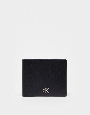CK Jeans mono bifold ID wallet in black