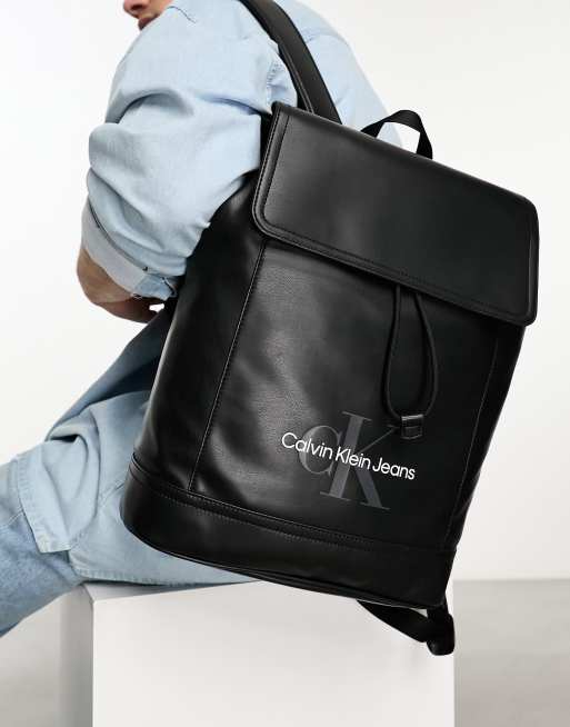 CK Jeans - Sac souple à rabat - Noir