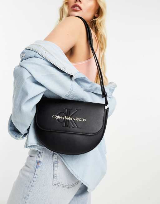 Calvin Klein Sculpted Shoulder Bag - Sand