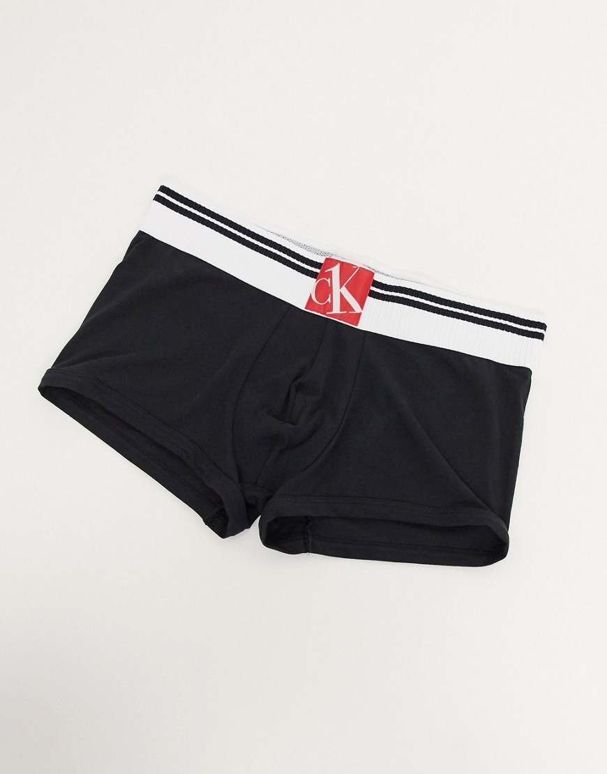 CK One Sock waistband low rise trunks in black