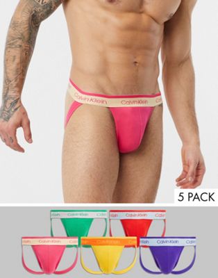 Calvin Klein Men Pride Edit 5-Pack Jock Strap Underwear