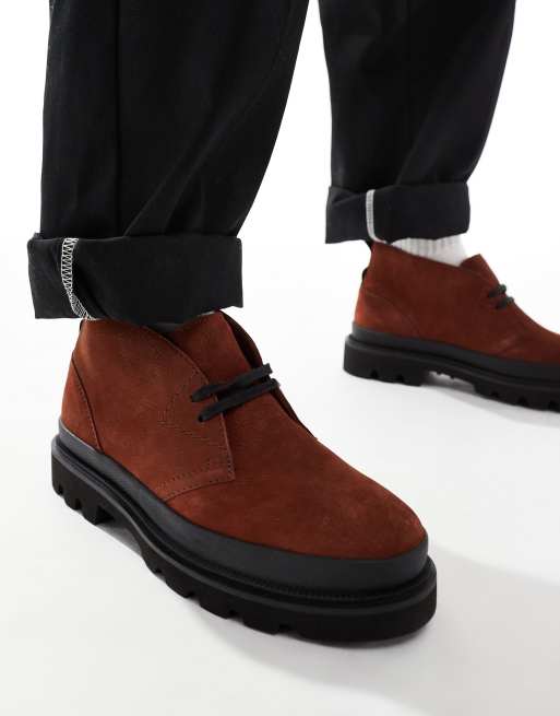 Clarks – Badell Desert – Buty w kolorze kasztanowym, 4 z 4