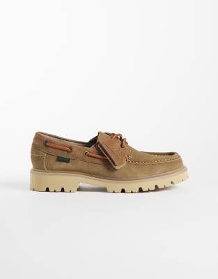  Cleyhill Boat shoes in dark sand suede