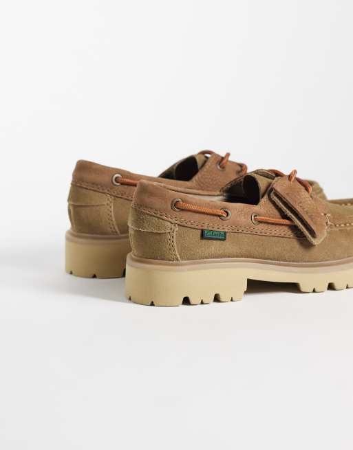 Clarks Cleyhill boat shoes in dark sand suede, 3 of 4