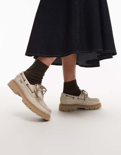 Clarks - Cleyhill - Chaussures bateau - Crème - view 1