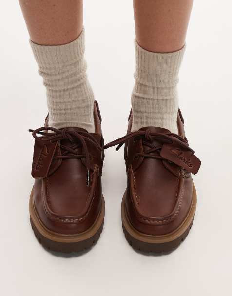 Clarks – Cleyhill – Ciemnobrązowe buty żeglarskie - view 1