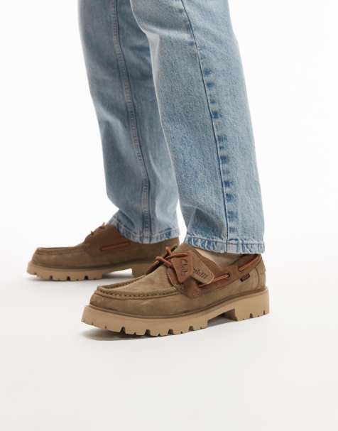 Clarks - Cleyhill Seam - Schoenen van suède in donkere zandkleur - view 1