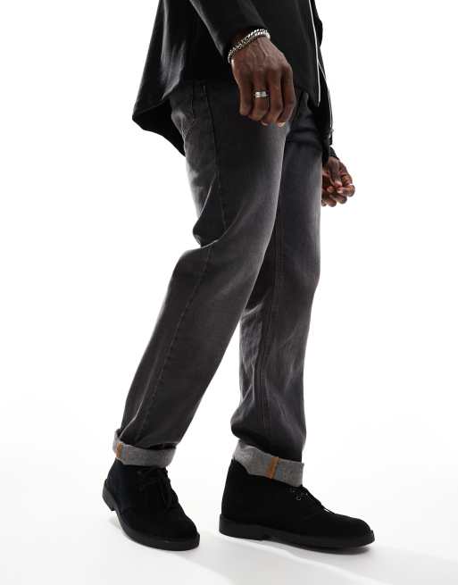 Black jeans desert boots clearance