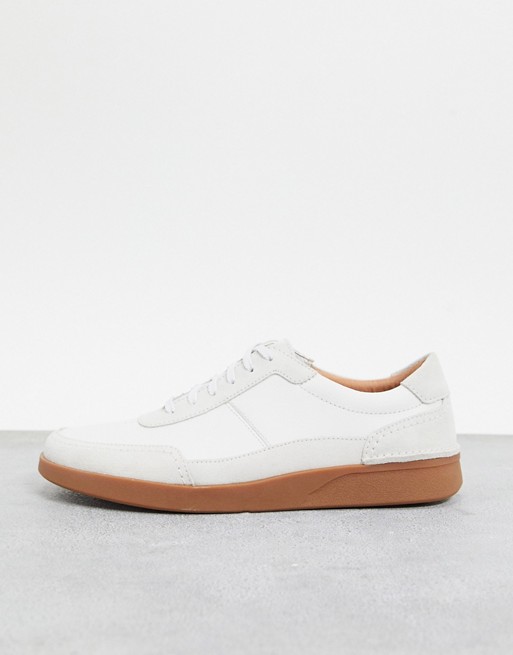 Clarks oakland trainers in white