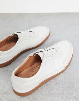 clarks white trainers