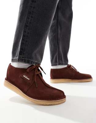 Clarks Orginals Desert Trek shoes in dark brown 