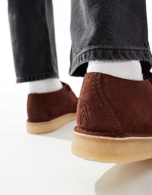 Clarks Orginals Desert Trek shoes in dark brown ASOS