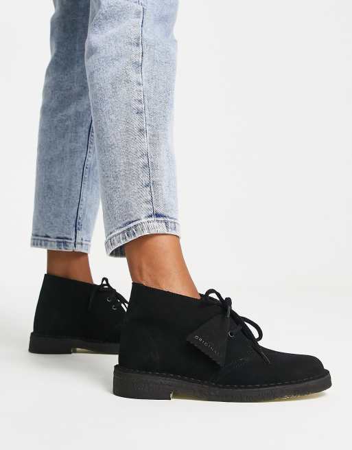 Clarks grey desert boots hot sale women