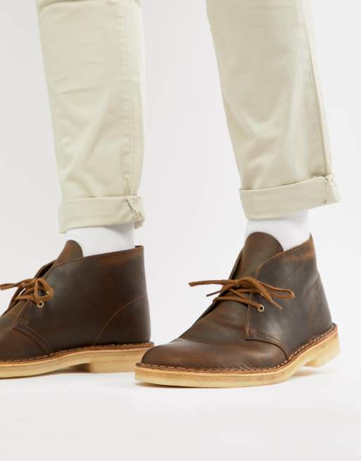 Clarks Originals desert boots in beeswax leather | ASOS