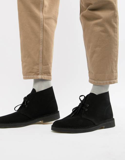 Clarks black desert clearance shoes