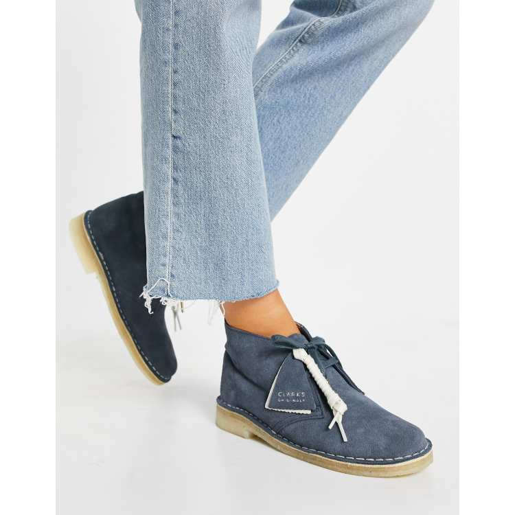 Clarks cheap navy suede