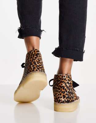 leopard print desert boots