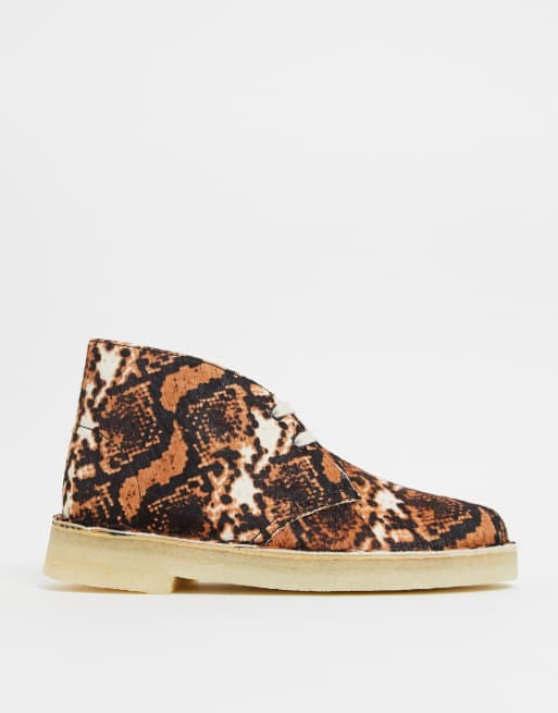 Clarks leopard best sale print desert boots