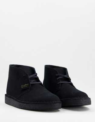 Clarks Originals desert coal boots in black suede