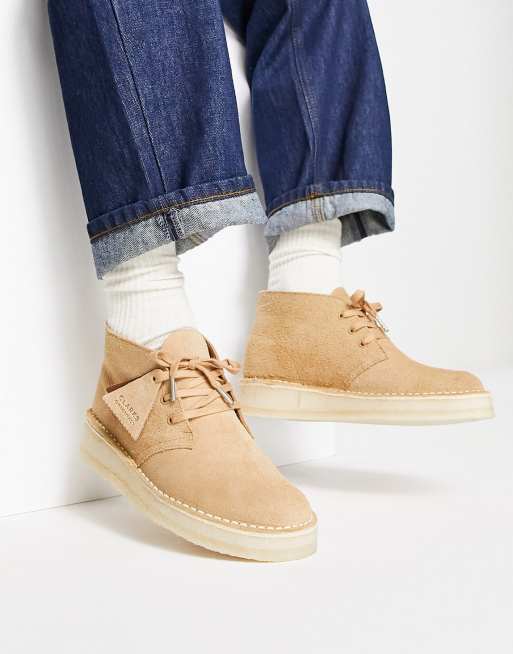 Clarks tan suede deals boots