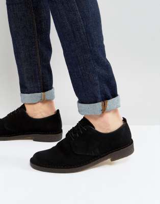 clarks originals desert london shoes in black