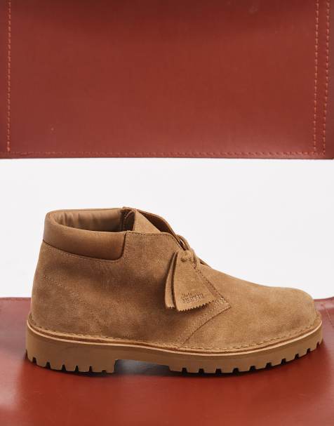 Clarks Originals Desert rock boots in light tan suede - view 1