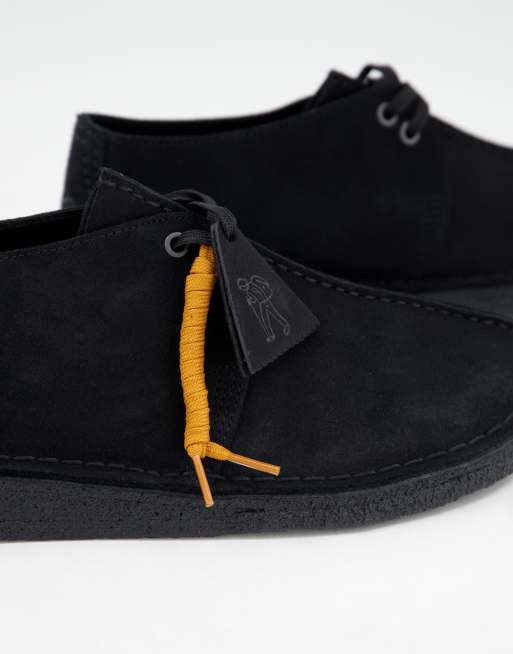 Clarks Originals desert trek in black suede | ASOS