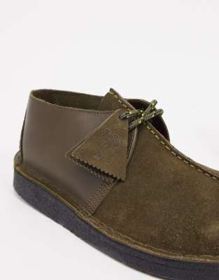 desert trek olive suede