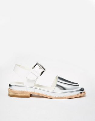 clarks silver sandals