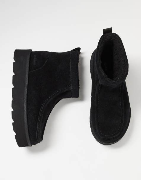 Clarks Originals – Meare Rooey – Gefütterte Stiefel aus Wildleder in Schwarz - view 1