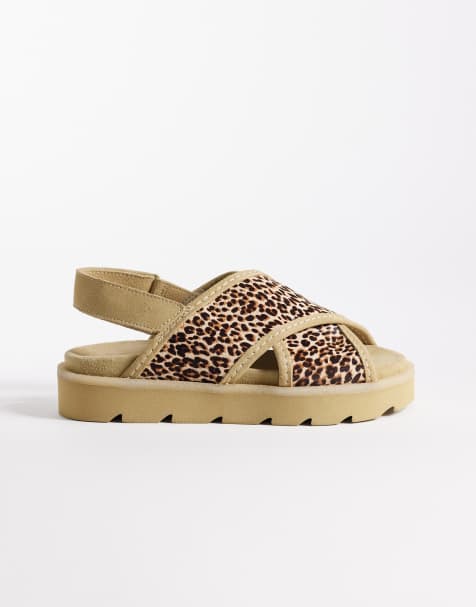 Clarks Originals - Meare - Sandalen met gekruiste banden in luipaardprint - view 1