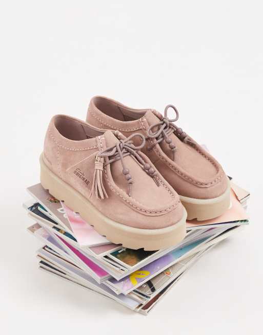 Clarks Originals – Meare Walla – Dimrosa mockaskor, 5 av 5