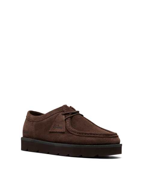 Clarks Originals Meare Walla shoes in dark brown suede - view 1