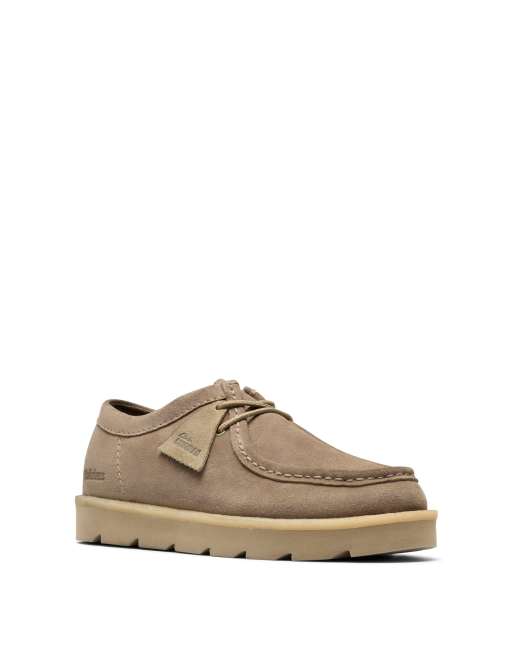 Clarks Originals Meare Walla shoes in smoke grey suede