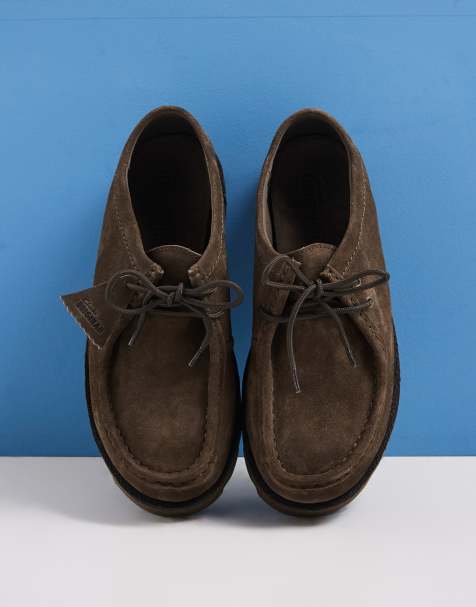 Clarks Originals Meare Walla skor i mörkgrön mocka - view 1
