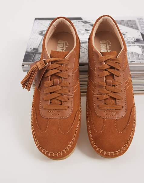 Clarks Originals Tor Low chaussures en daim gingembre - view 1