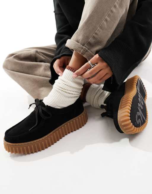 Clarks Originals – Torhill Bee - Svarta skor i mocka