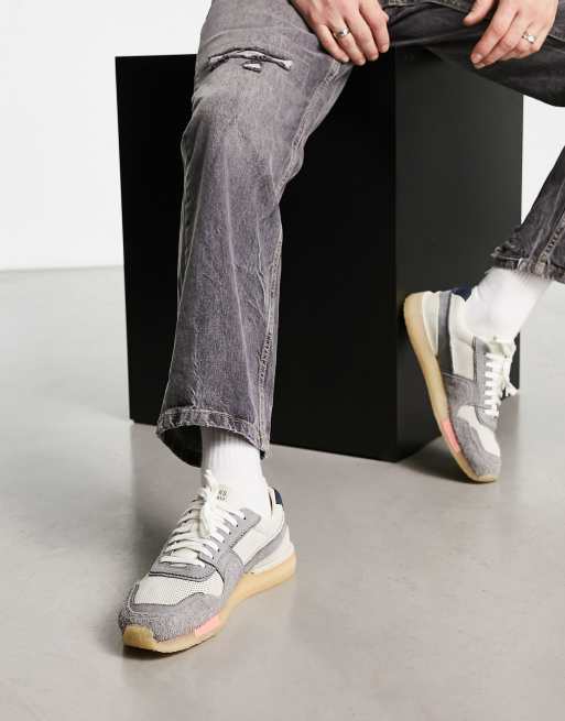 Clarks on sale grey trainers