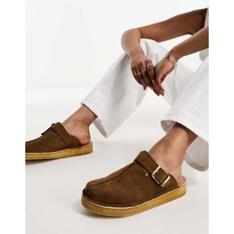 Clarks suede 2025 slip on loafers