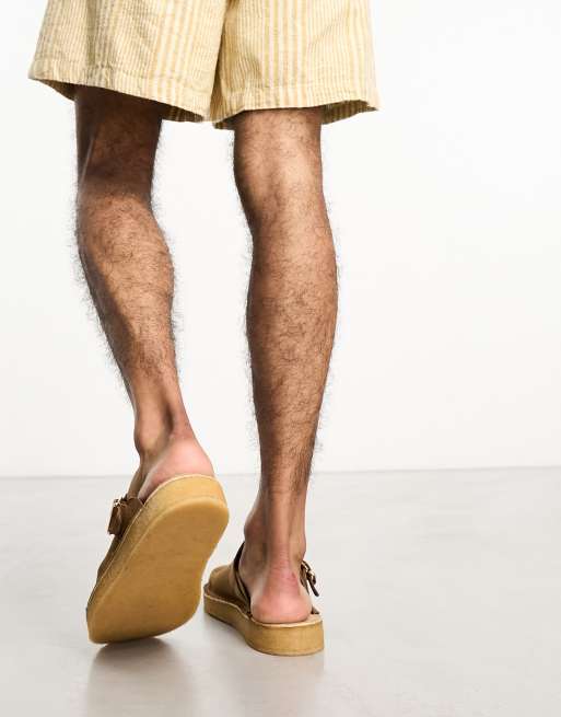 Clarks Originals Trek Mule slip ons in brown suede