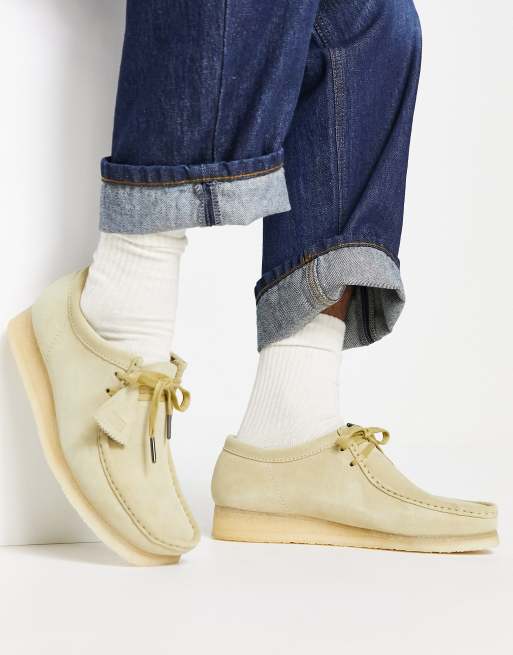 anspændt skildpadde Forfølge Clarks Originals - Wallabee - Beige ruskindssko | ASOS