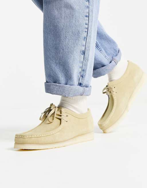 Clarks cheap wallabees beige