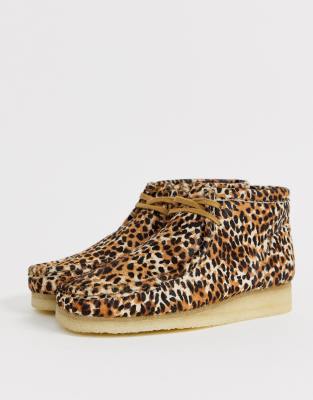 clarks animal print trainers