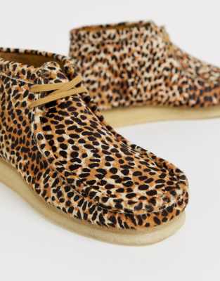clarks animal print trainers