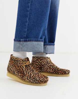 clarks animal print boots