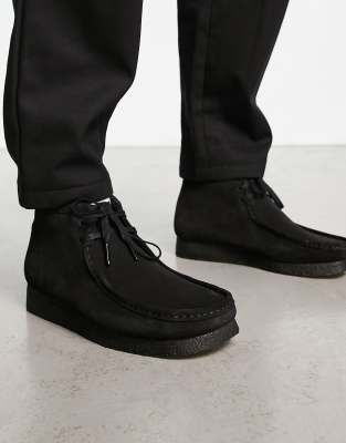 Wallabee boot black suede sale