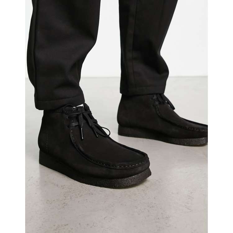 Black shop suede clarks